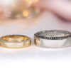 Black diamond wedder and colourless diamond wedder