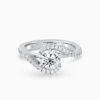 Bypass Style Diamond Ring with Accented Band 2