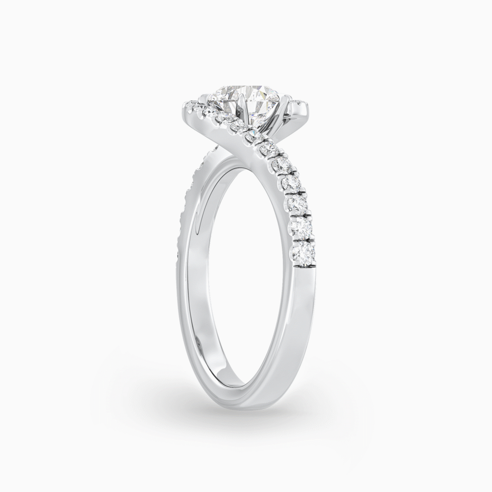 Bypass Style Diamond Ring with Accented Band 3