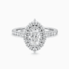 Double Halo Diamond Ring with Accented Band