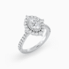 Double Halo Diamond Ring with Accented Band