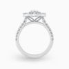 Double Halo Diamond Ring with Accented Band