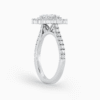 Double Halo Diamond Ring with Accented Band