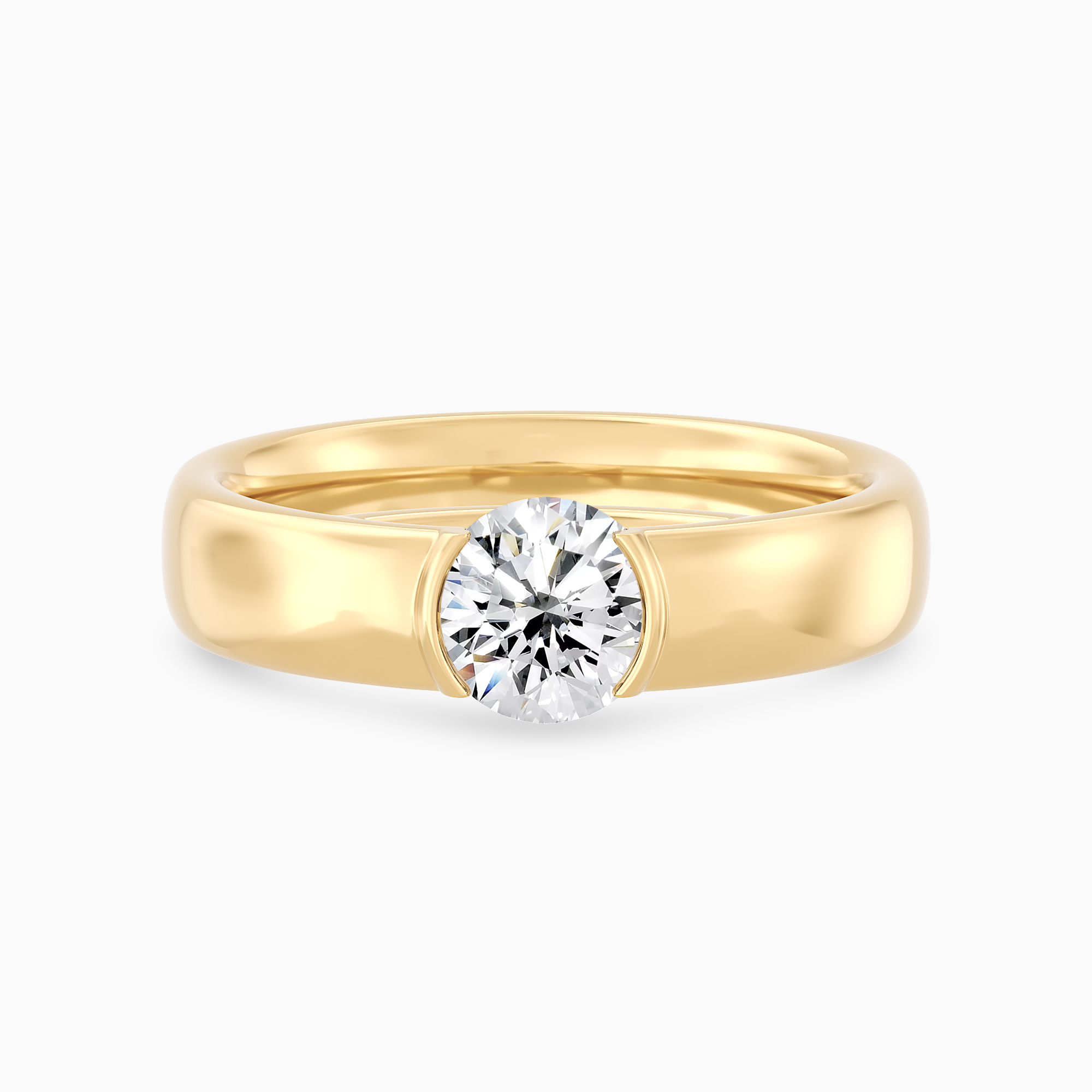 Faux Tension Set Diamond Ring