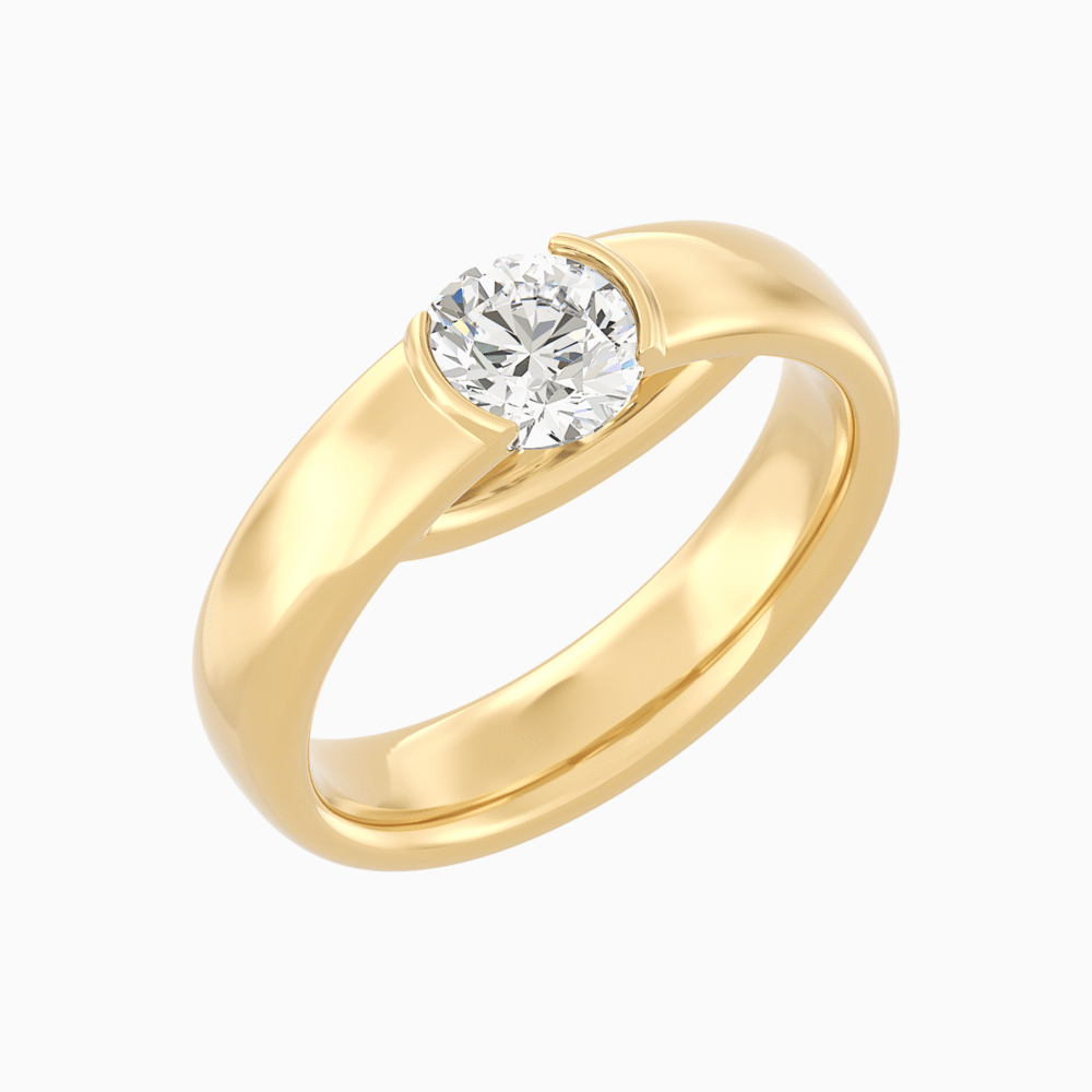 Faux Tension Set Diamond Ring
