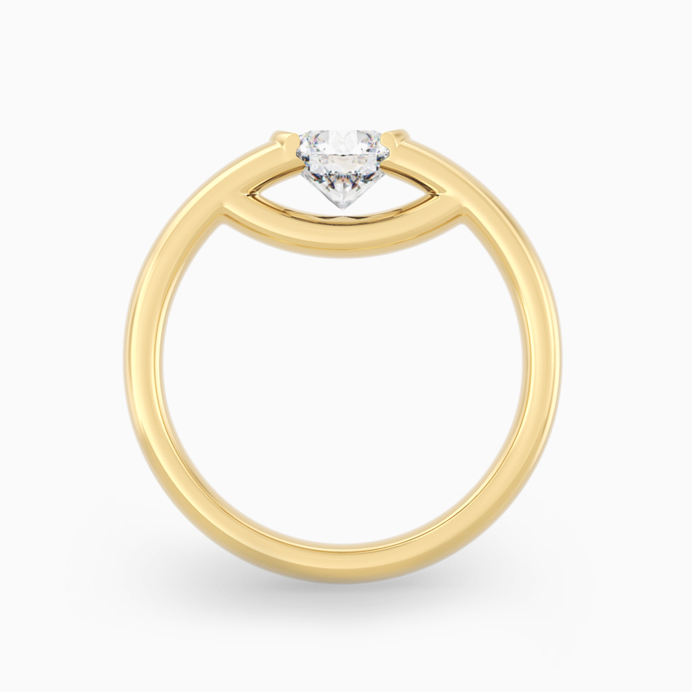 Faux Tension Set Diamond Ring