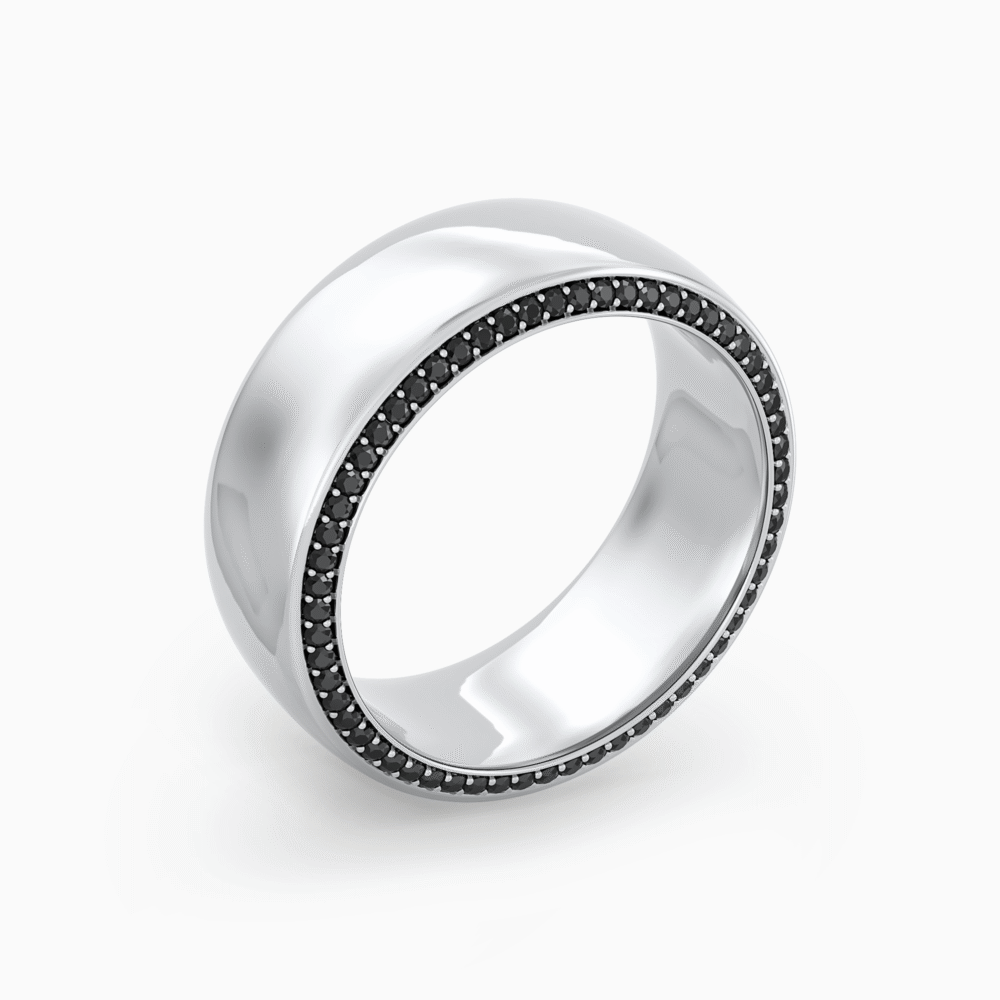 Mens Black Diamond Wedding Ring 3