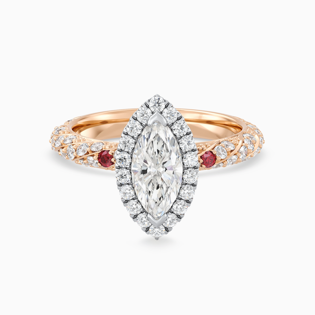 Modified Marquise Wattle with Accented Band