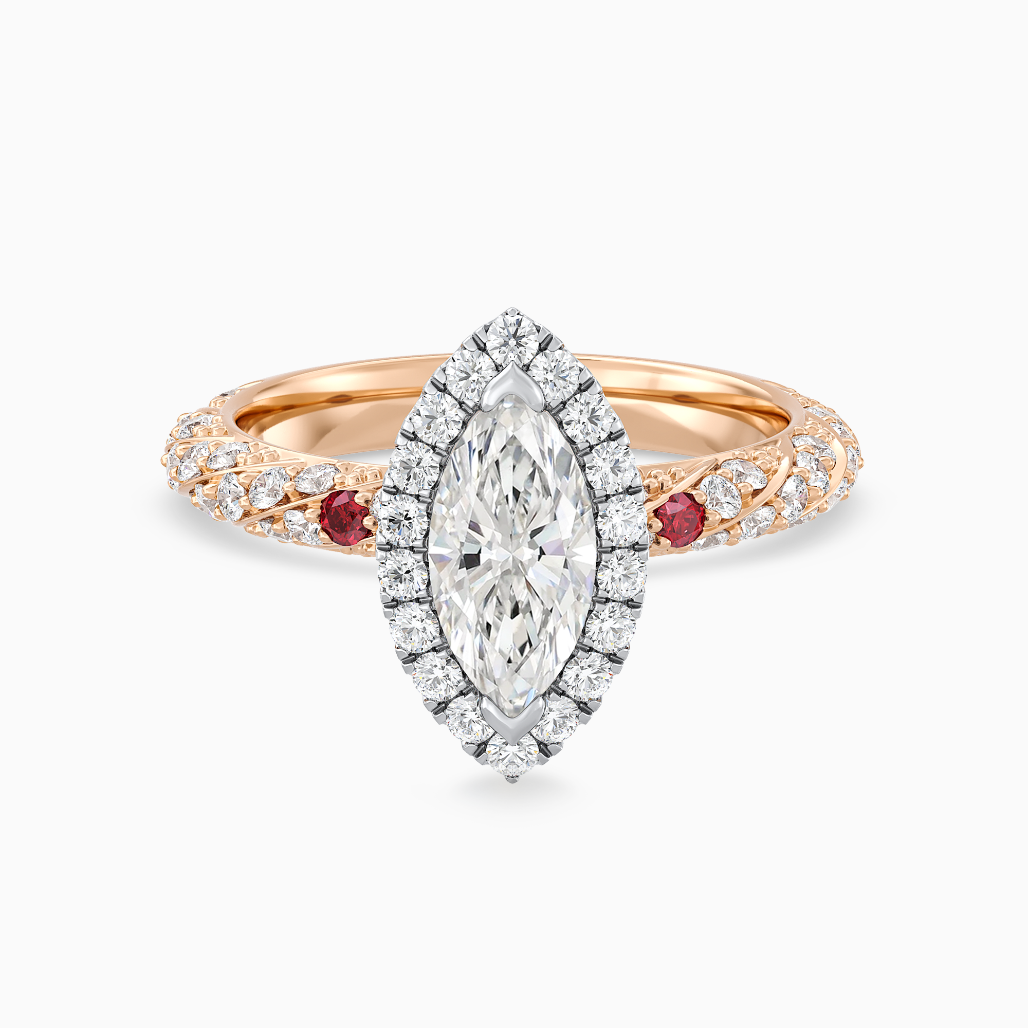 Modified Marquise Wattle with Accented Band