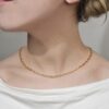 Paperclip necklace yellow gold