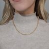 Paperclip necklace yellow gold