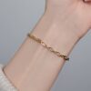 Yellow Gold Paperclip Bracelet