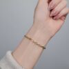Paperclip bracelet yellow gold
