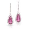 Pink Tourmaline and Diamond Drops