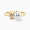 Champagne Diamond Toi et Moi Ring