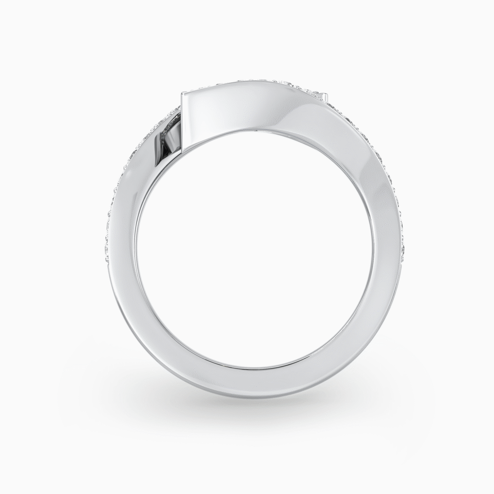 Toi et Moi Diamond Bypass Ring with Accented Band 1