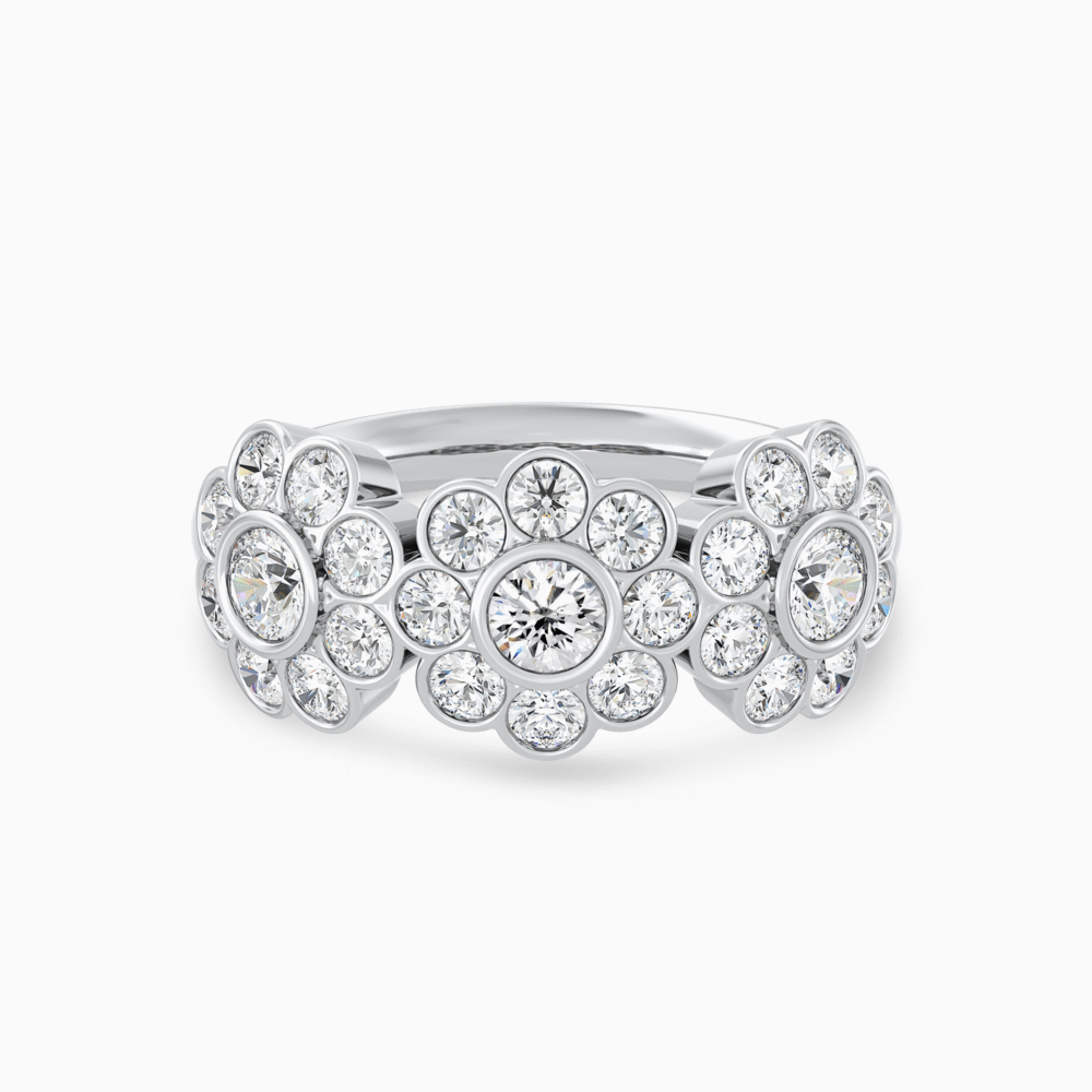 Vintage Daisy Trilogy Diamond Ring