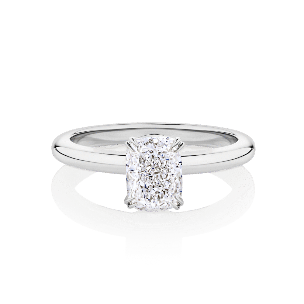 Waratah Cushion 18ct White Gold