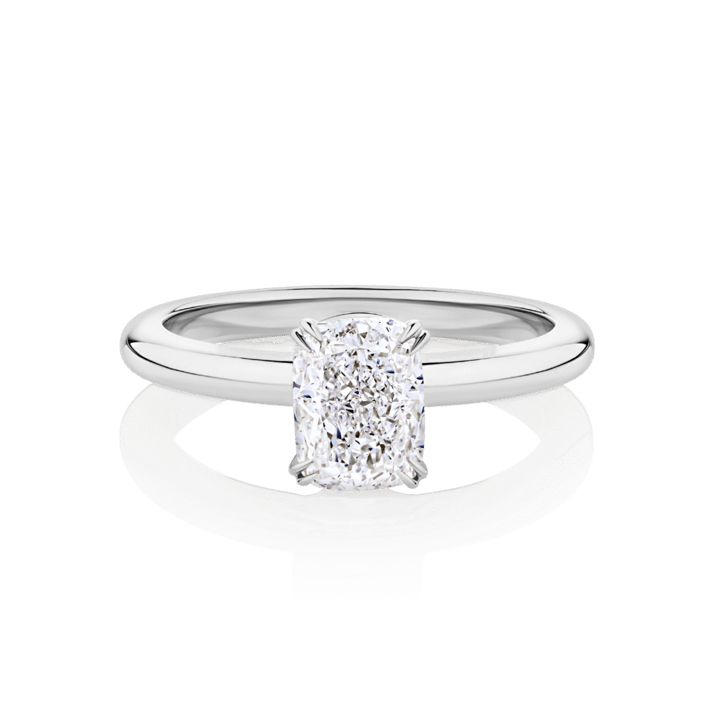 Waratah Cushion 18ct White Gold