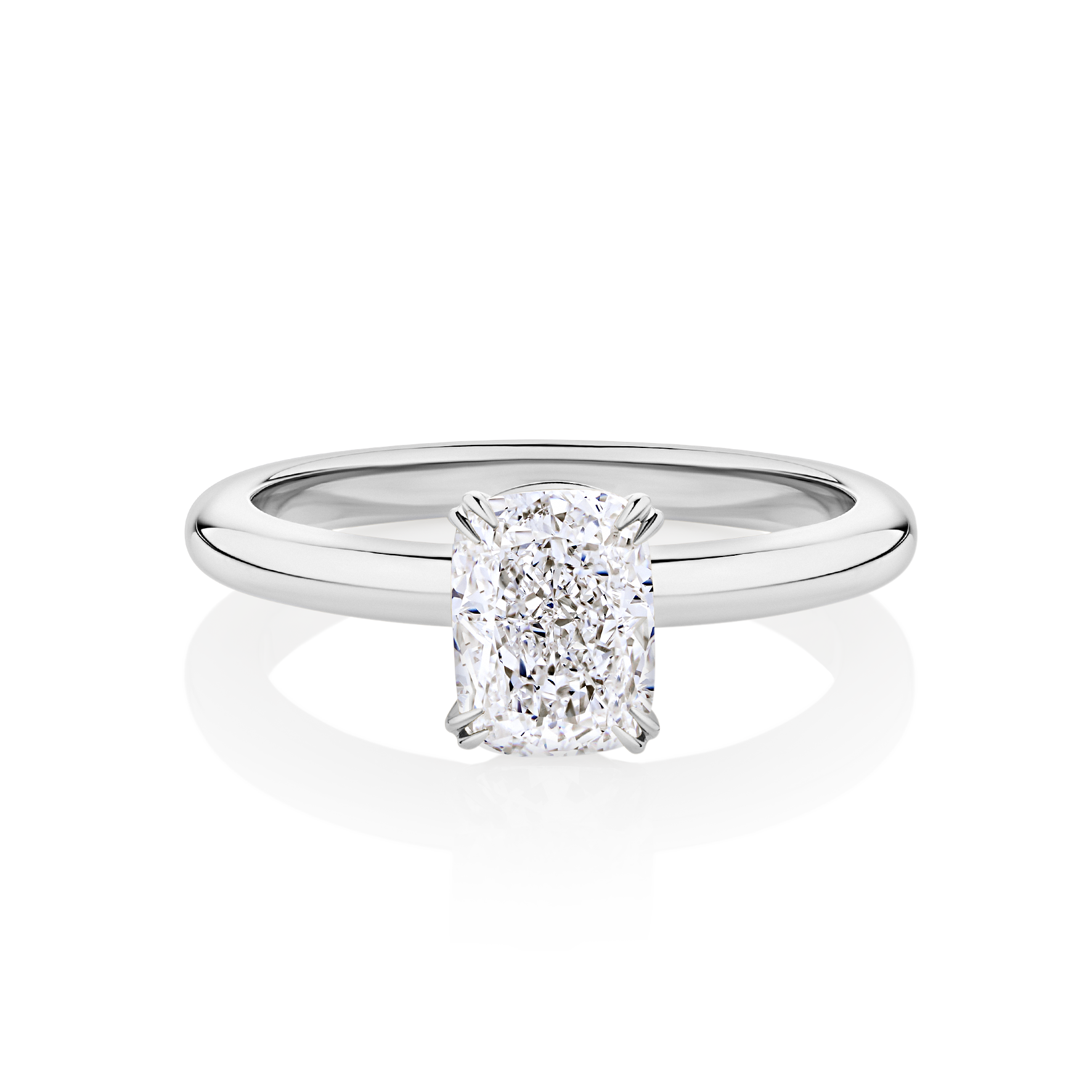 Waratah Cushion 18ct White Gold