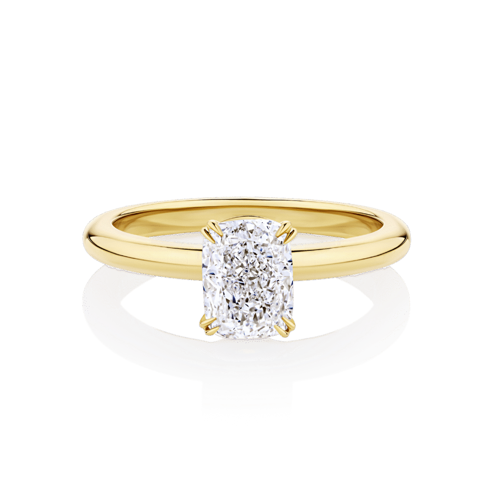 Waratah Cushion yellow gold top