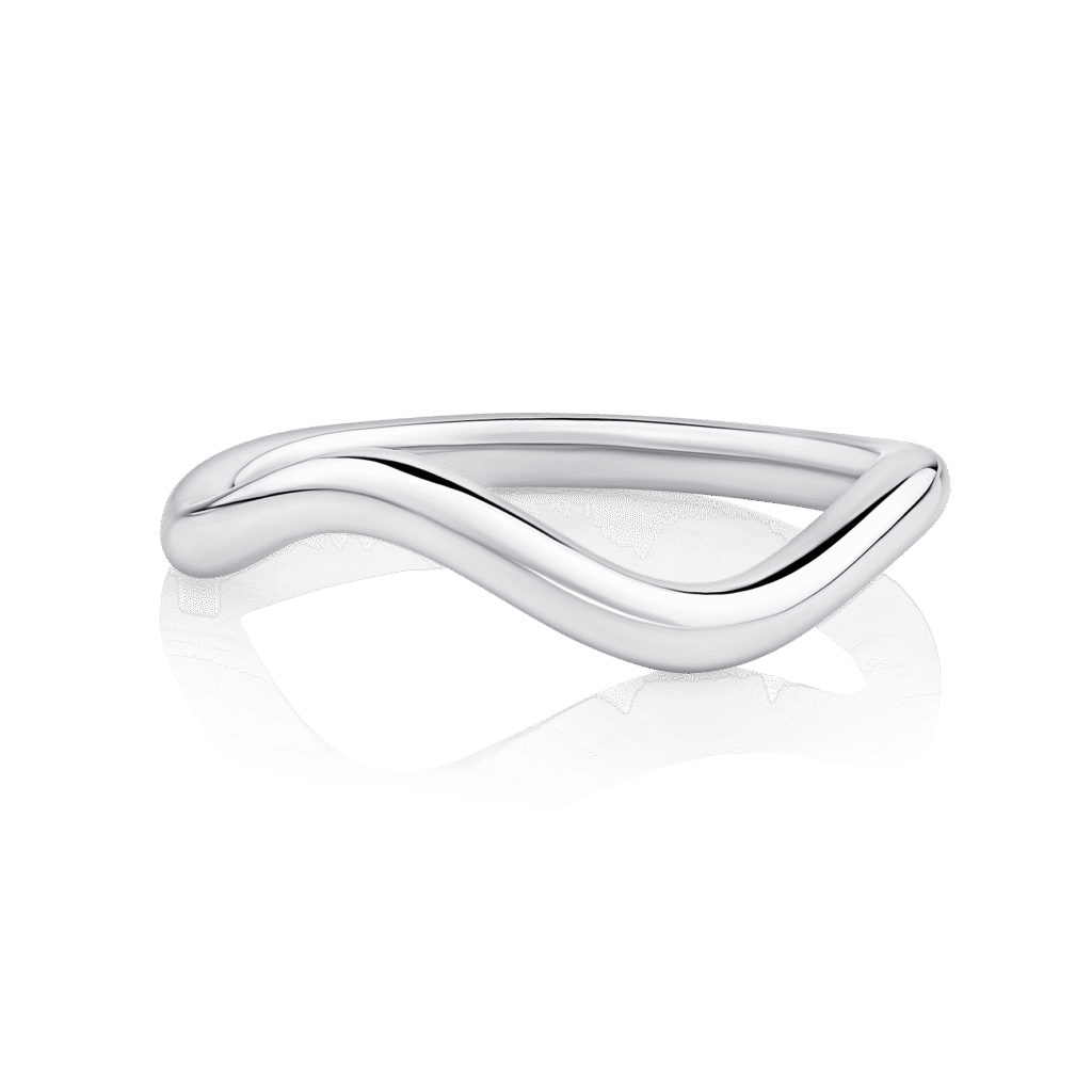 Waratah Flow White Gold Wedding Ring