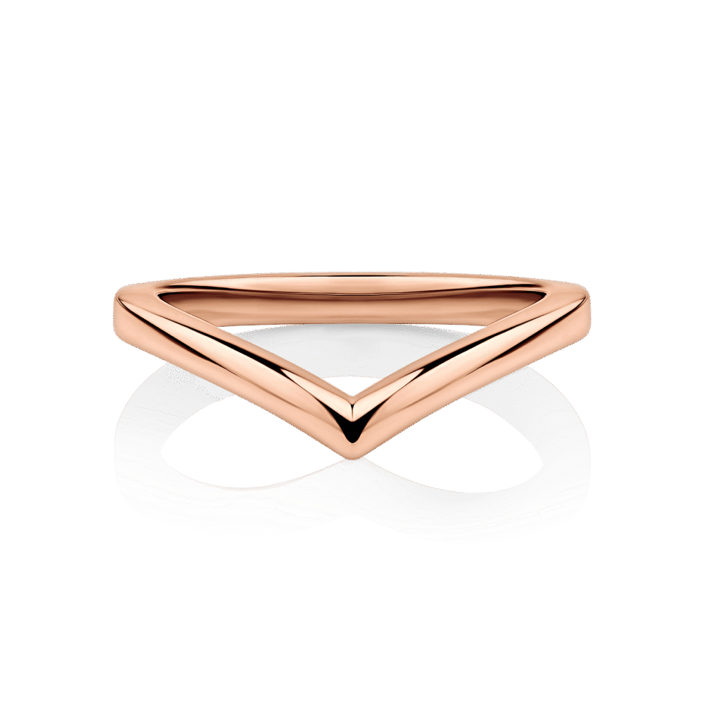 Waratah Peaked Rose Gold Wedding Ring