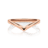 Waratah Peaked Rose Gold Wedding Ring