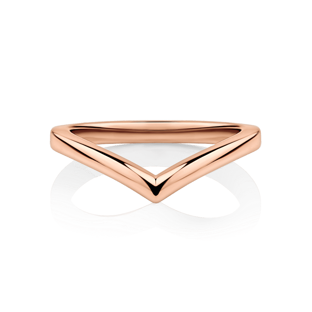 Waratah Peaked Rose Gold Wedding Ring