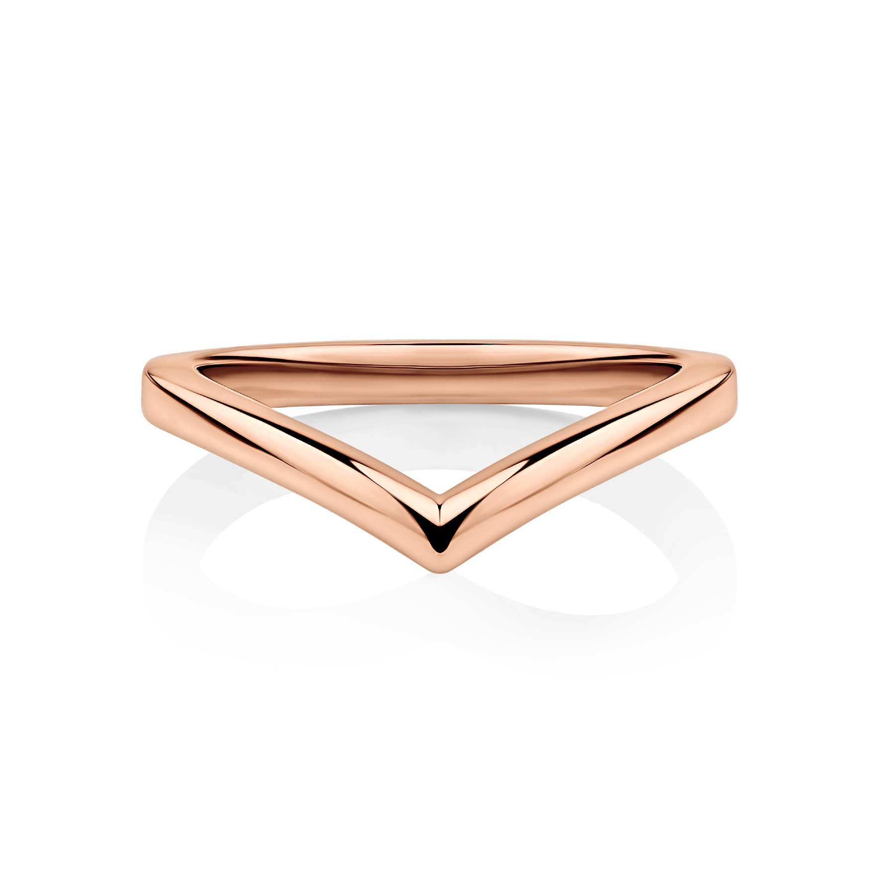 Waratah Peaked Rose Gold Wedding Ring