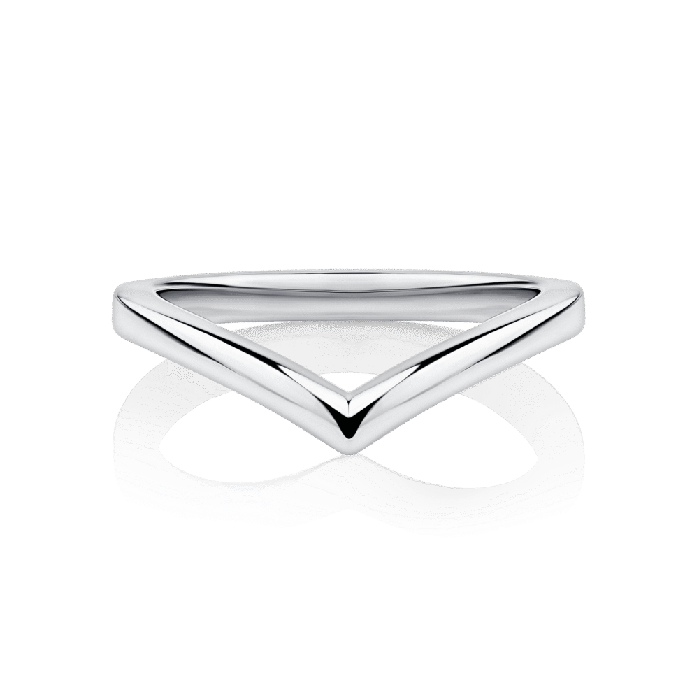 Waratah Peaked White Gold Wedding Ring