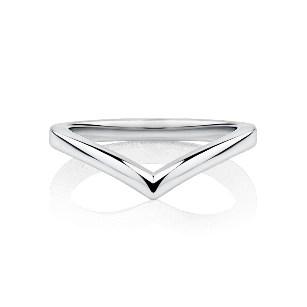Waratah Peaked White Gold Wedding Ring
