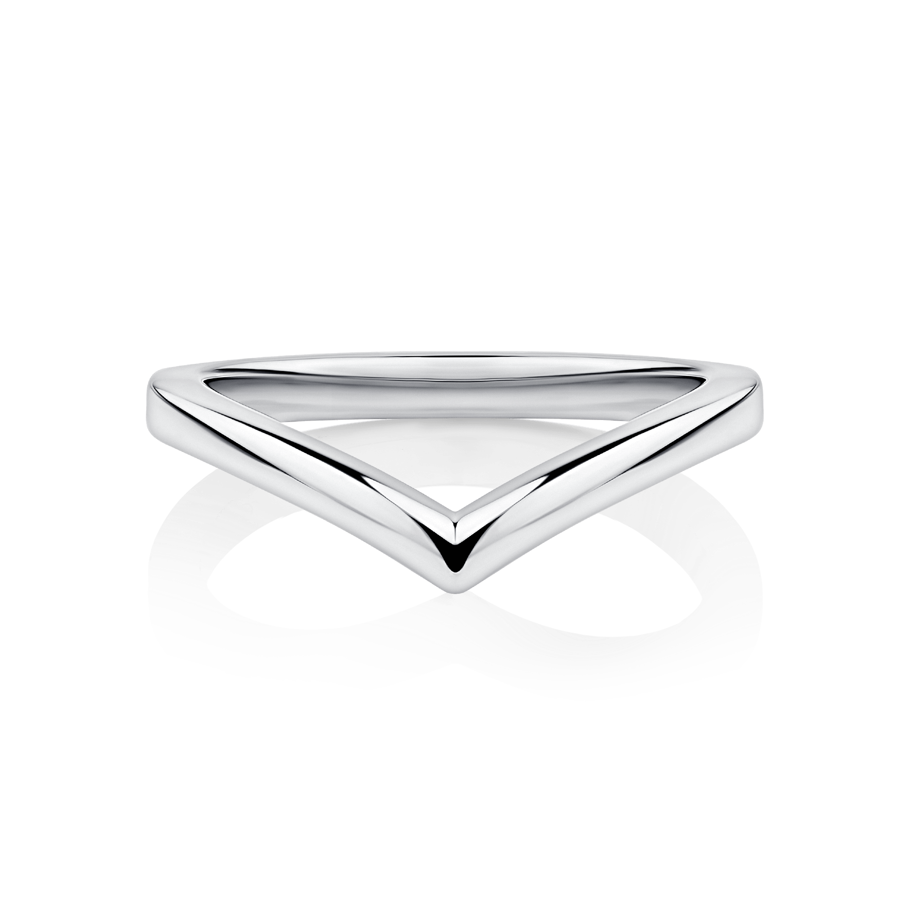 Waratah Peaked White Gold Wedding Ring