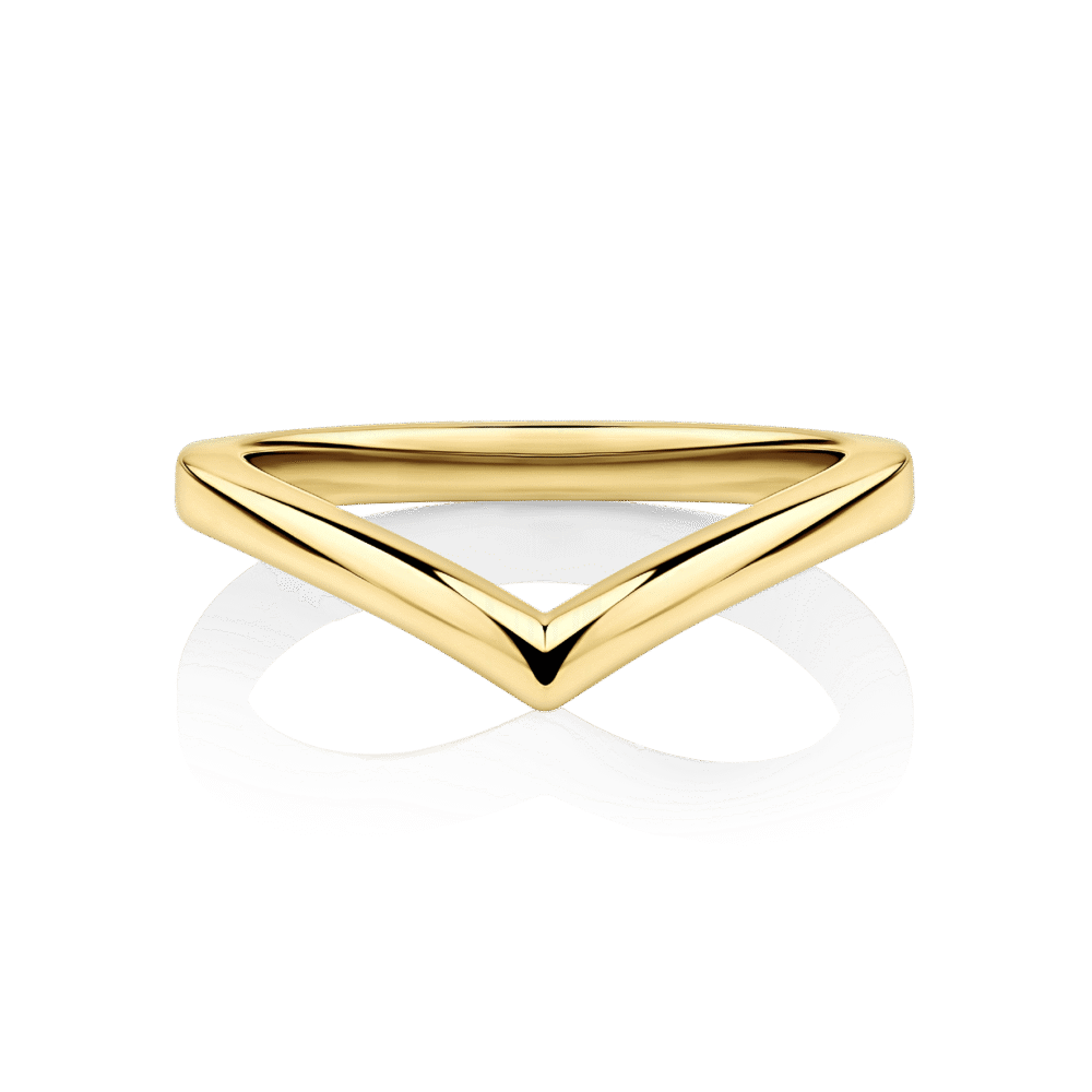 Waratah Peaked Yellow Gold Wedding Ring