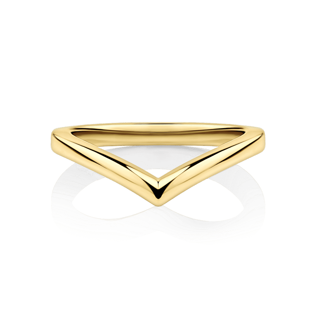 Waratah Peaked Yellow Gold Wedding Ring