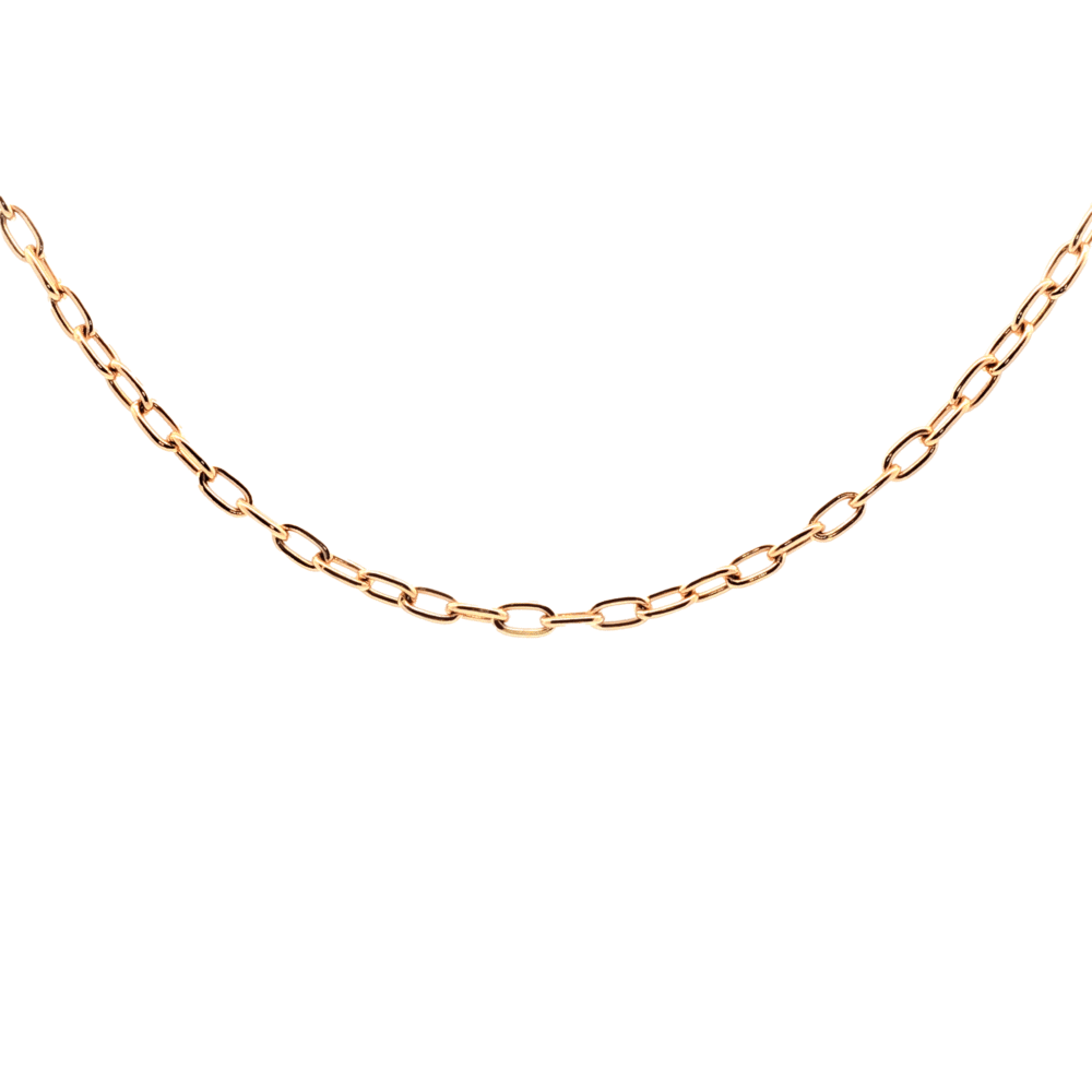 yellow gold paper clip chain