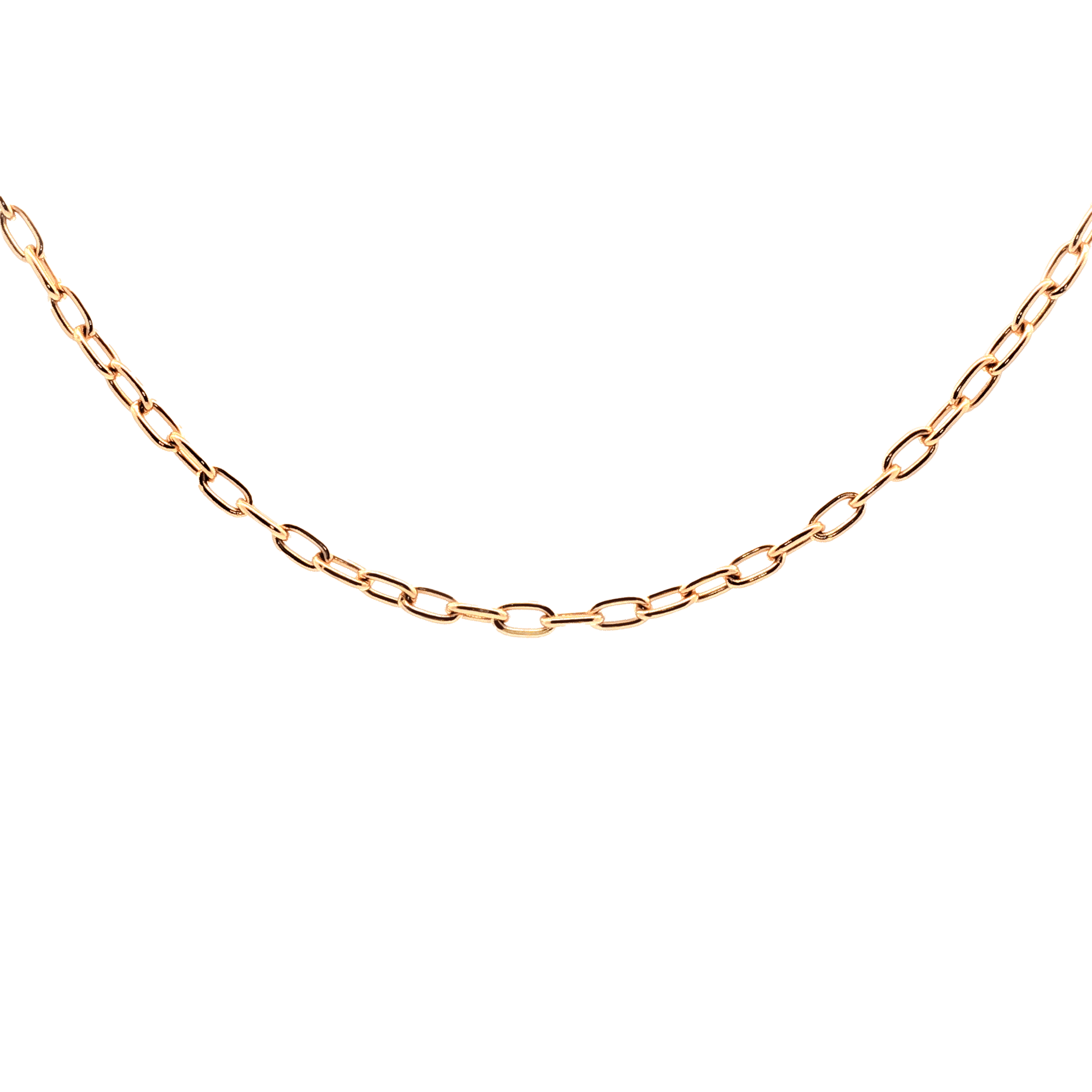 yellow gold paper clip chain