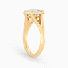 Cushion cut vintage ring split band yellow gold (1)
