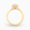 Cushion cut vintage ring split band yellow gold (1)