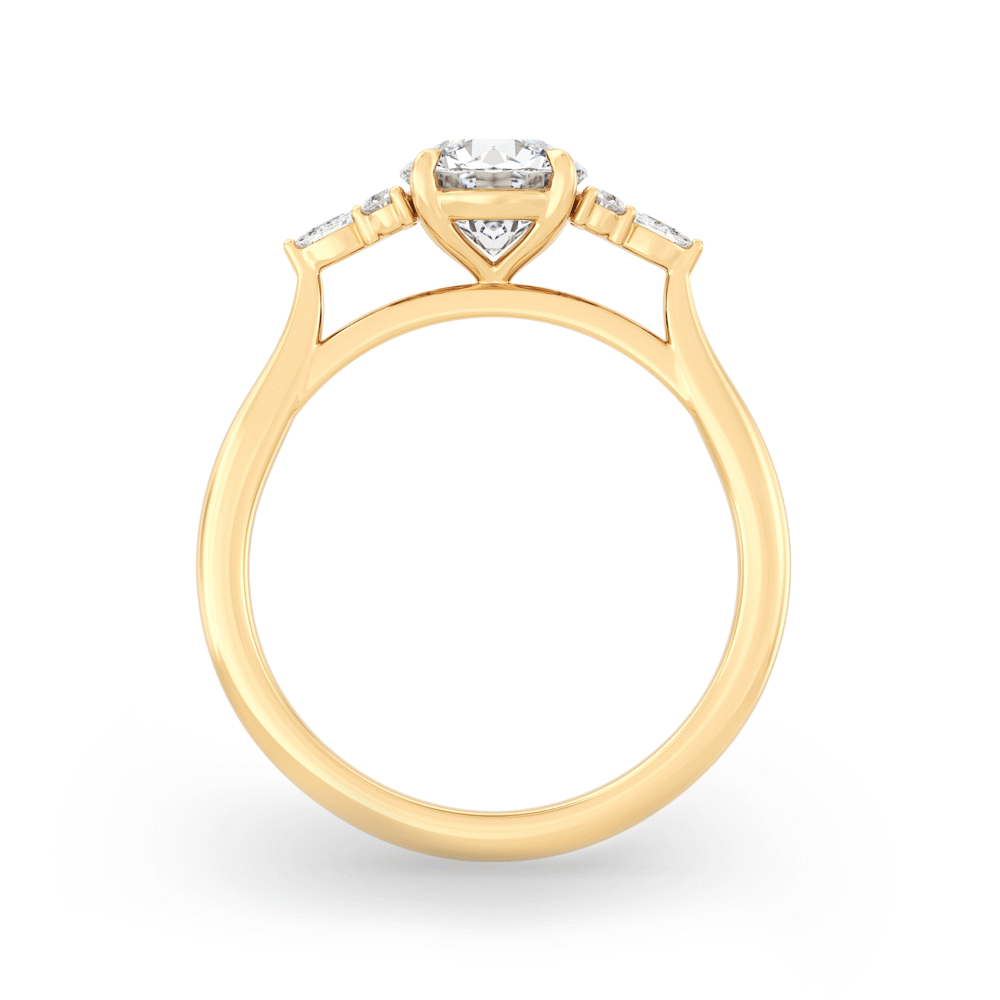 Cyathea Crest Round Yellow Gold