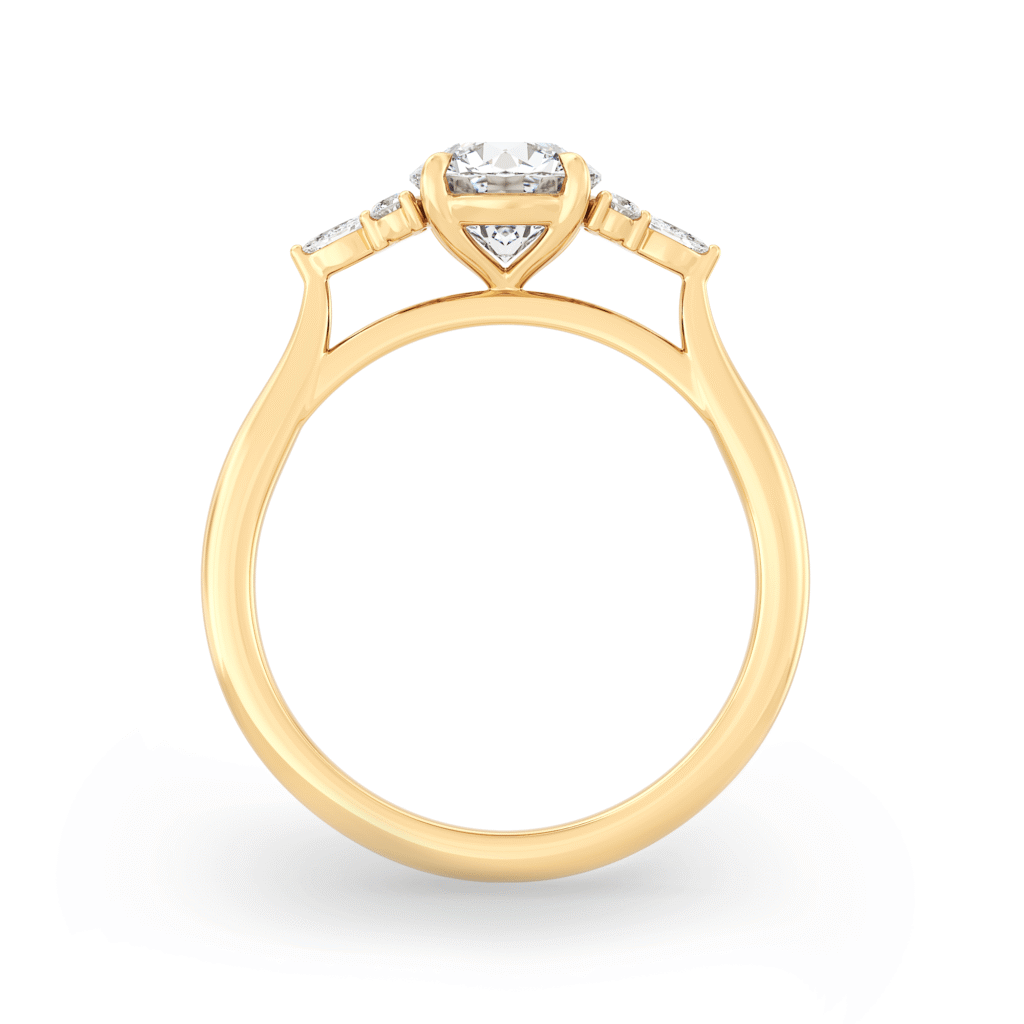 Cyathea Crest Round Yellow Gold