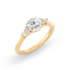 Cyathea Crest Round Yellow Gold