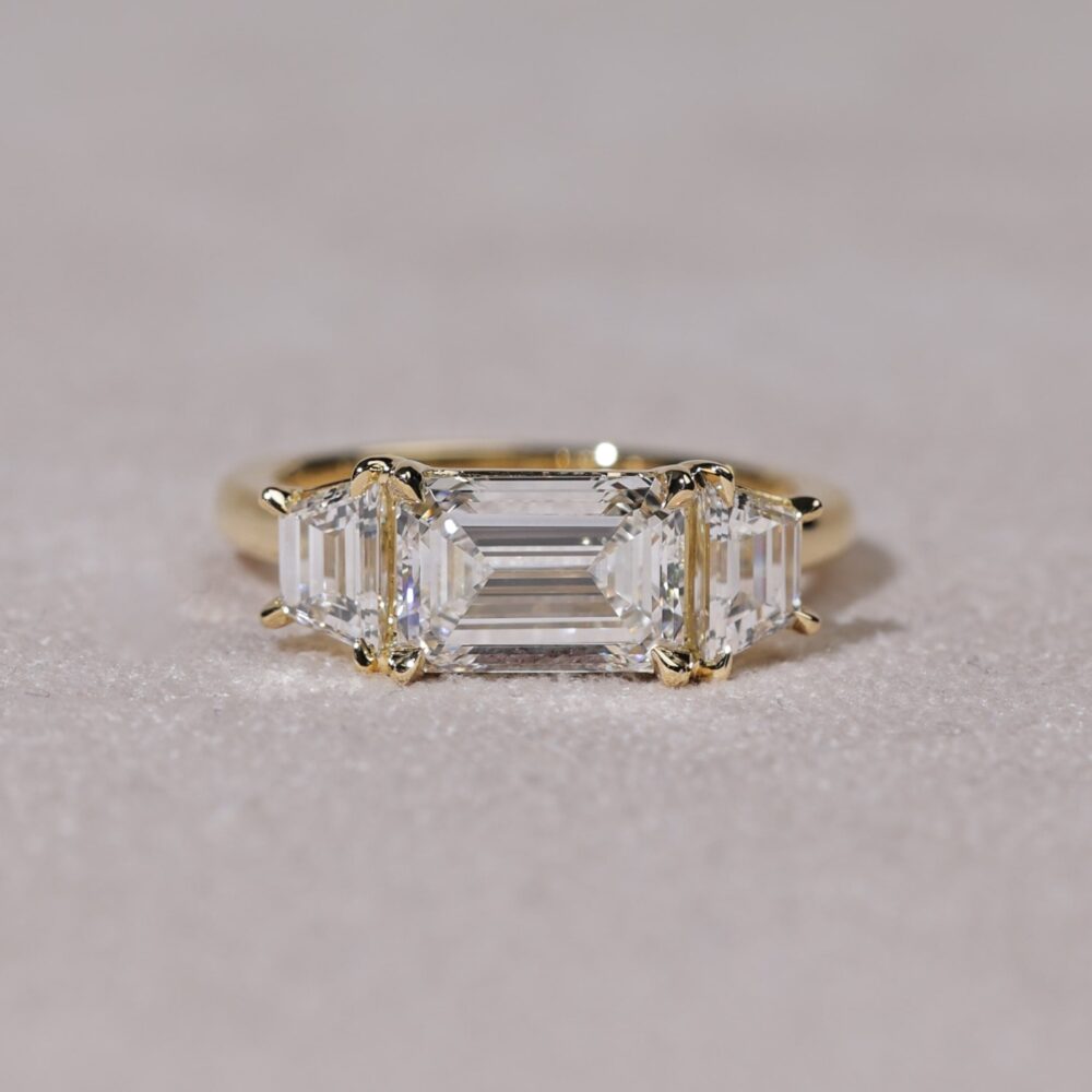 Emerald Lab Grown Diamond Trilogy