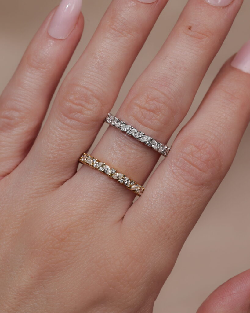 Eden yellow gold and white gold wedding ring