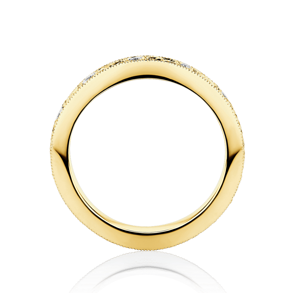 Elizabeth Yellow Gold plain side