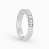 Emerald Cut Natural Diamond Wedding Ring in White Gold 1