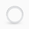 Emerald Cut Natural Diamond Wedding Ring in White Gold