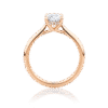 Gardenia Oval Hidden Halo Rose Gold