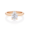 Gardenia Oval Hidden Halo Rose Gold