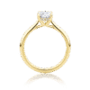 Gardenia Oval Hidden halo yellow gold